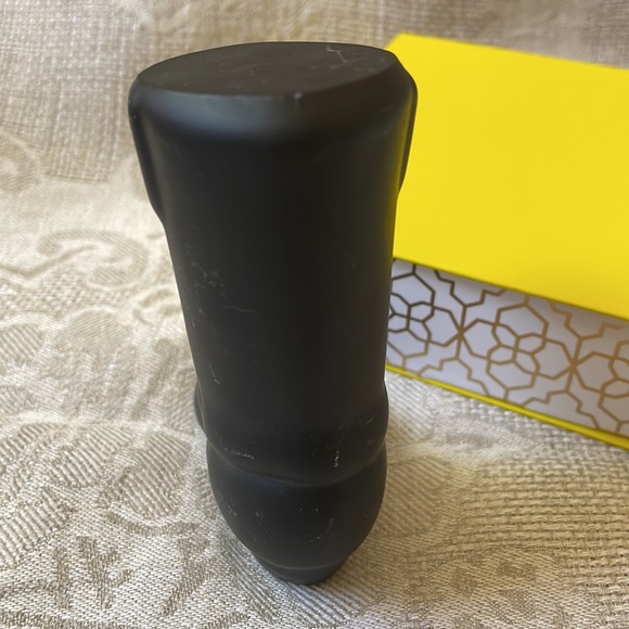 VTG Solid black glass 4” Western Cowboy boot figurine - Picture 4 of 7